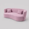 Sofá Rosa Modelo Curvo