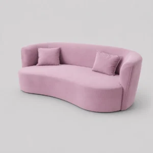Sofá Rosa Modelo Curvo