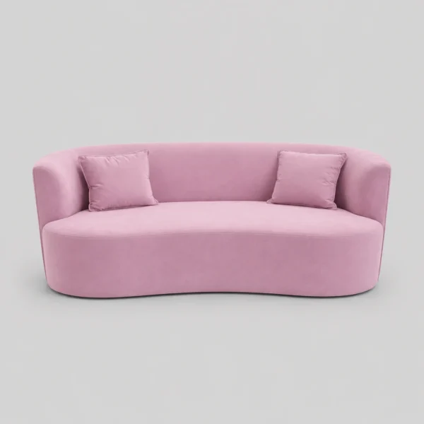 Sofá Rosa Modelo Curvo